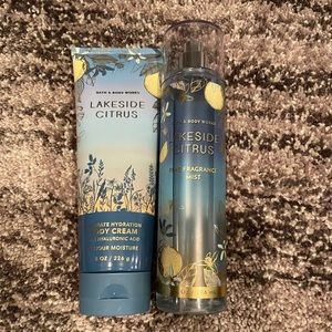 Bath & Body Works Body Cream And Fine Fragrance Mist - Lakeside Citrus